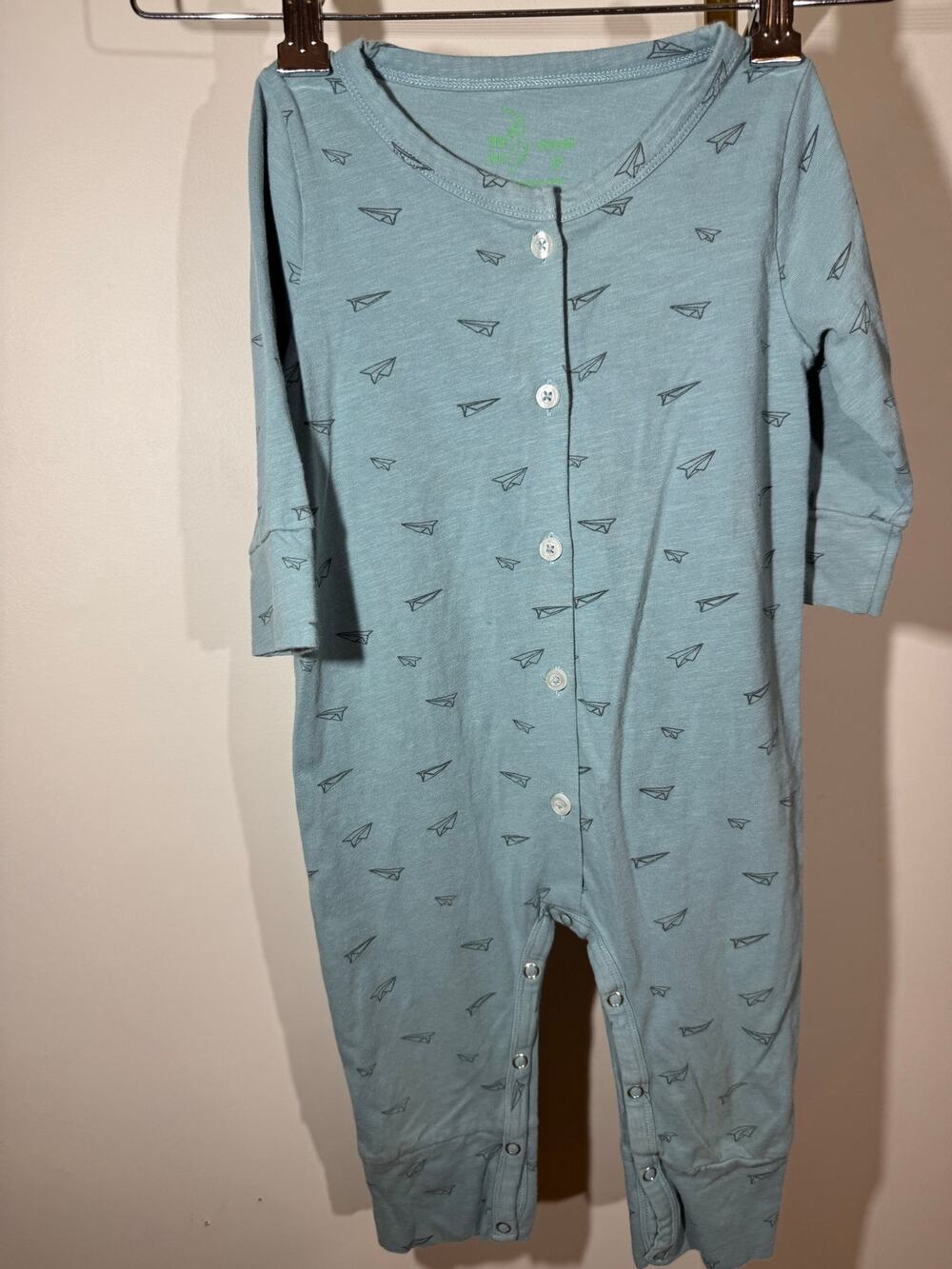 Kate Quinn 2T Little Liam Paper Airplane Long Sleeve Romper
